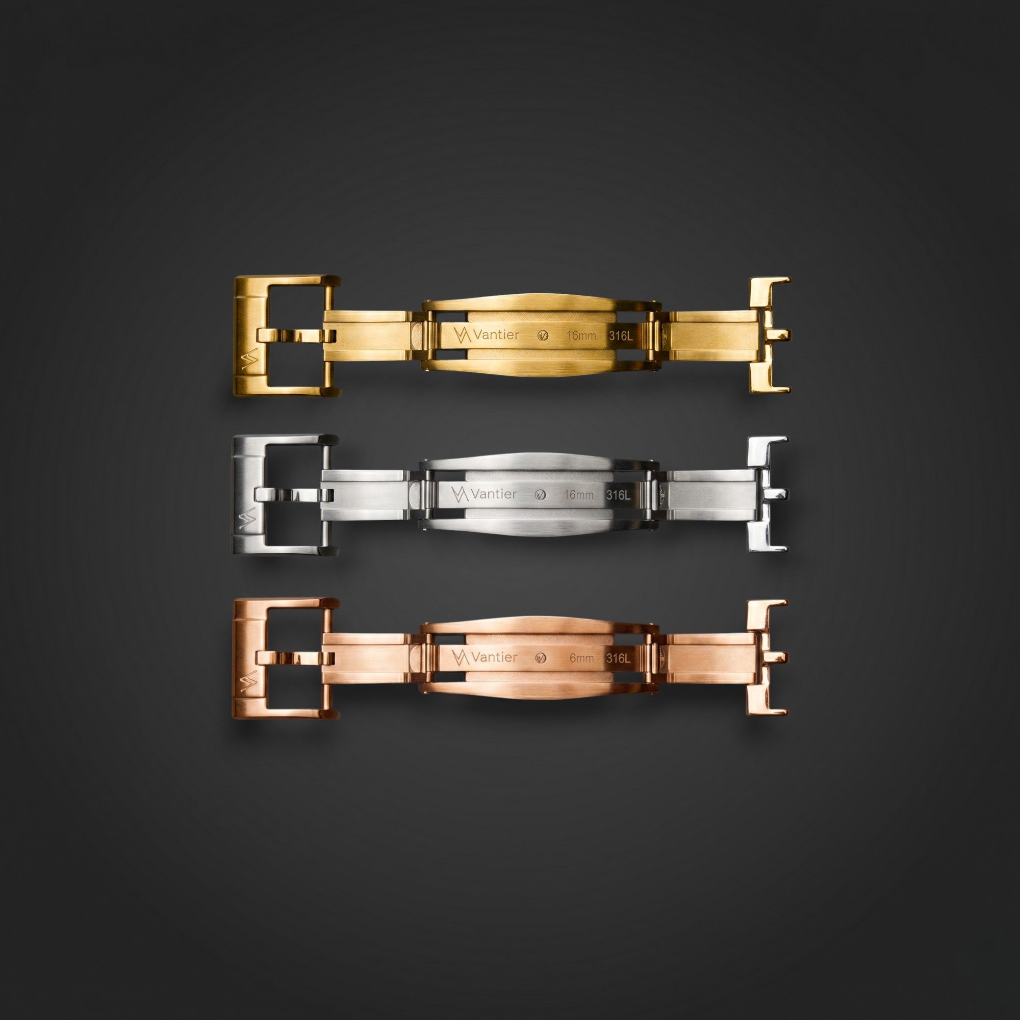Vantier Spring Deployant Clasp – 316L Stainless Steel