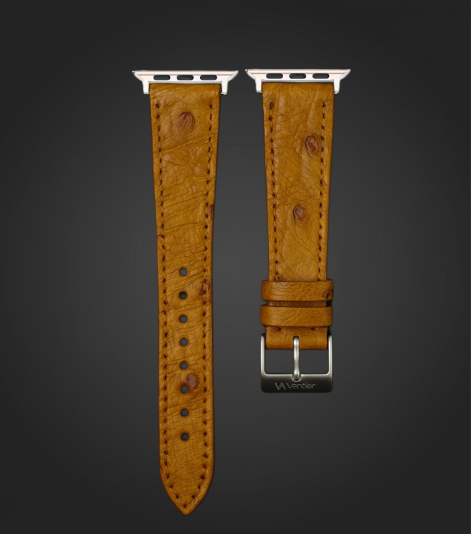 Golden Tan Original Ostrich Leather Strap