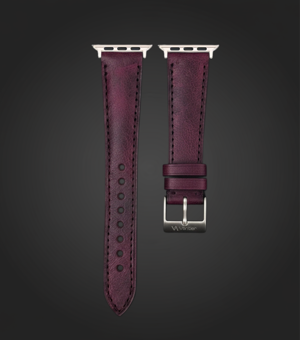 Noir Bordeaux – Waxed Burgundy Strap
