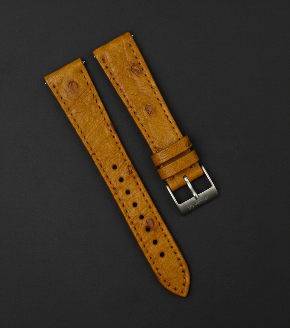 Golden Tan Original Ostrich Leather Strap