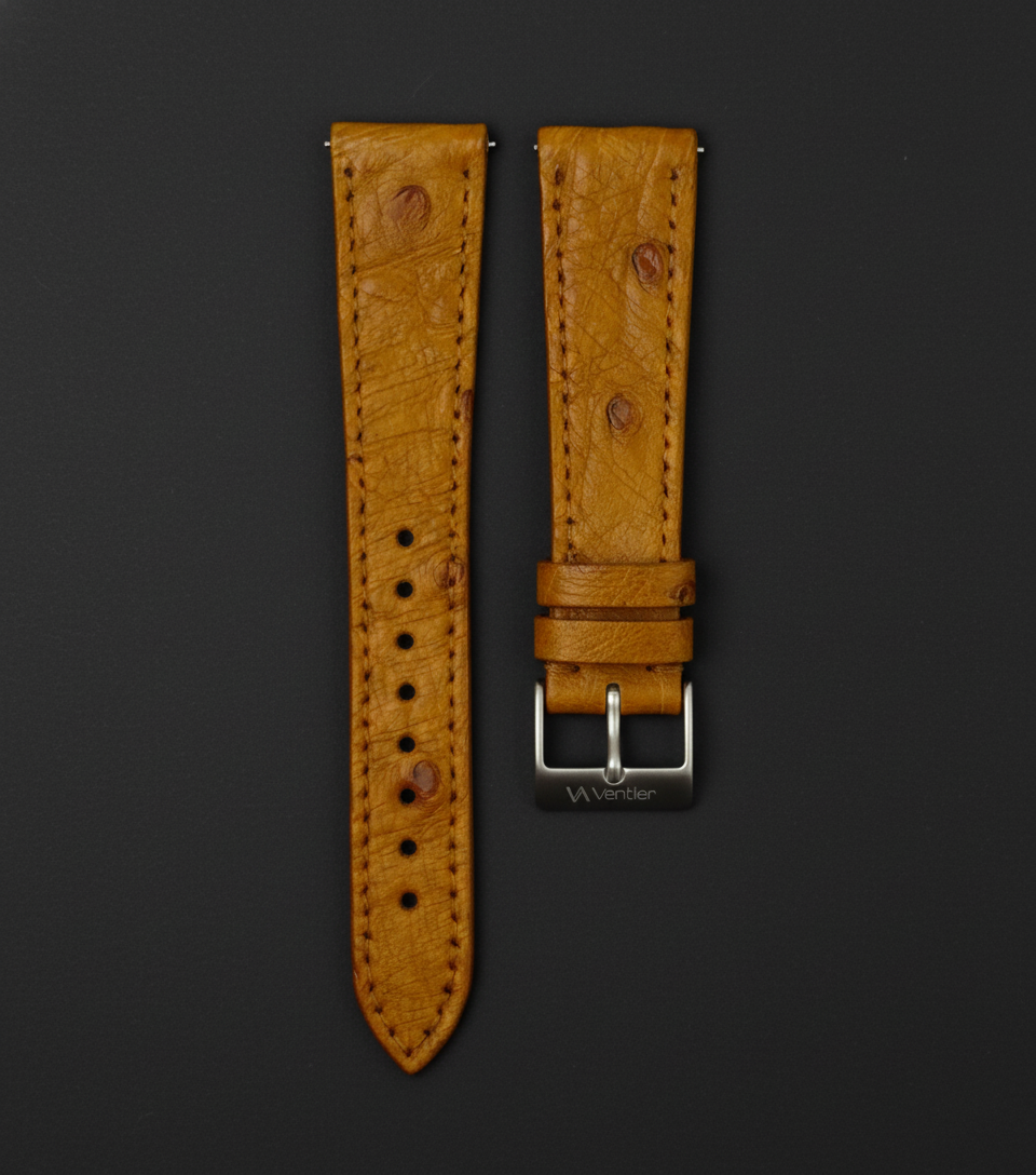 Golden Tan Original Ostrich Leather Strap
