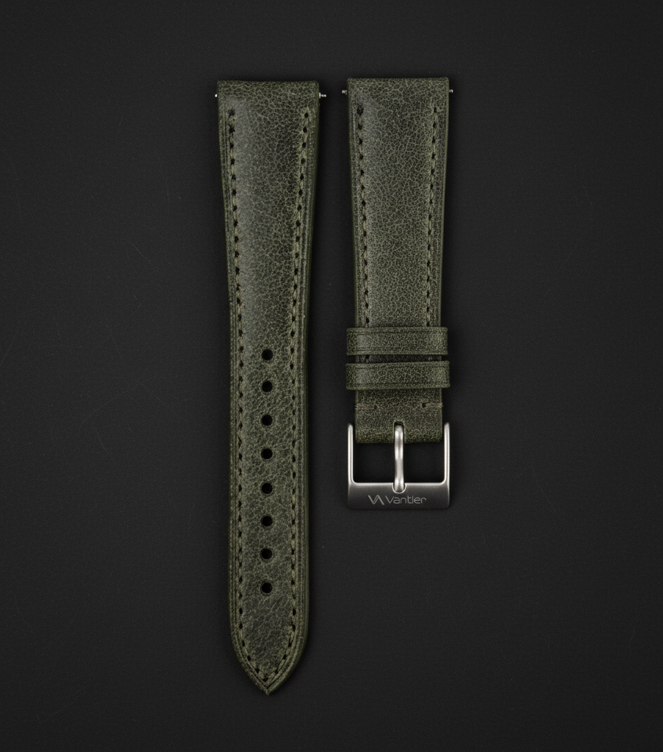 Heritage Moss Green – Waxed Olive Strap