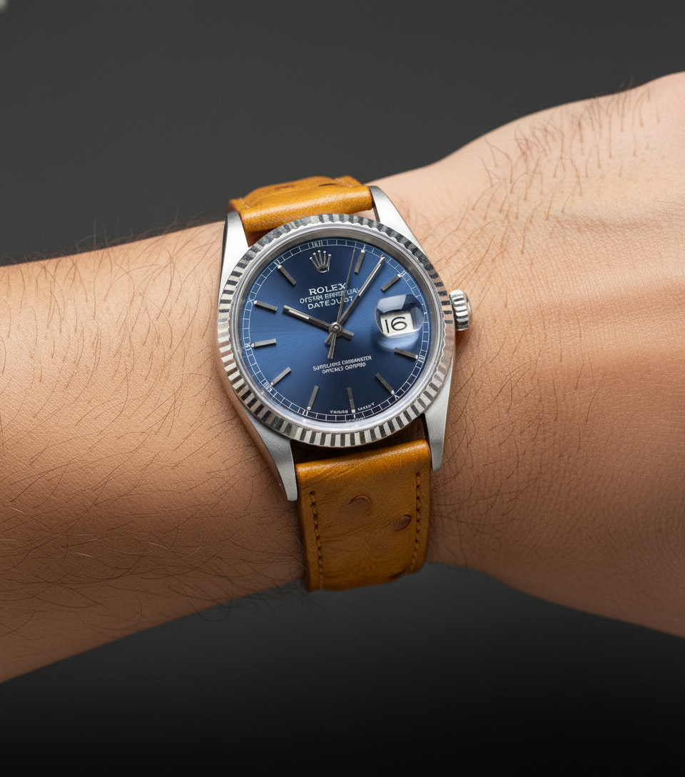 Golden Tan Original Ostrich Leather Strap